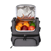 Two Compartment Adults Leakproof Cooler Insulation Bag Travel Picnic School Insulated Thermal Lunch Bag for Food