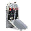 Insulated 2 Bottles Wine Tote Carrier Cooler Bag for Travel Picnic
