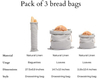 Reusable Loaf Bread Storage Drawstring Bag Eco Unbleached Natural Cotton Food Storage Bag Linen Bread Bags