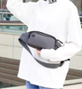 Fashion Designer Custom Sport Lightweight Water Repellent Fabric Zipper Fanny Pack Waist Bum Bag with Earphone Hole