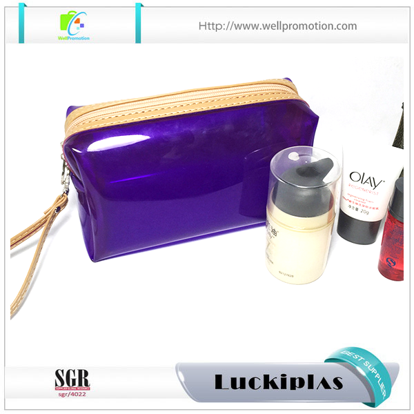 Custom travel transparent pvc cosmetic makeup bag