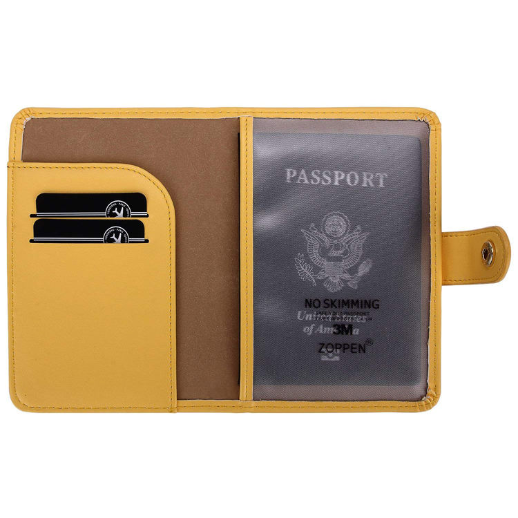 Anti Theft PU Leather RFID Card Holder Airplane Passport Wallet