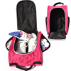 Custom logo golf shoe bag zippered golf shoe carrier bag with mesh ventilation and side pockets for golf balls