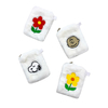 Student small plush embroidery earphone key coin storage bag change purse girls mini coin bag