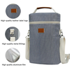 Portable Custom Thermal Wine Tote Bag Shoulder Insulated Waterproof 2 Bottle Wine Cooler Bag