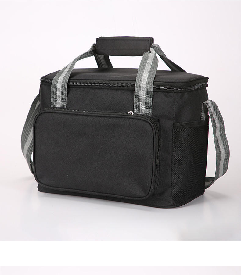 Large Capacity Waterproof Custom Logo Aluminum Foil Insulation Zipper Bags Cooler Insulated Bag With Handle