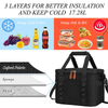 Black Portable Beach Picnic Hiking Food Insulation Thermal Storage Organizer Insulated Bags Cooler Bag