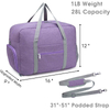 Purple Women Lightweight Waterproof Travel Luggage Duffel Bag Sports Gym Weekend Bags With Shoe Compartment