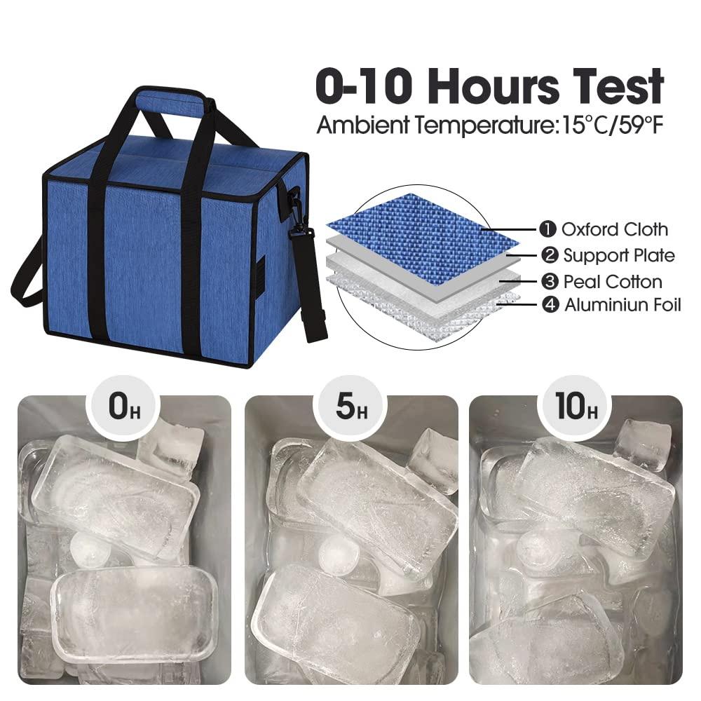 Outdoor Picnic Camping Large Foldable Portable Food Lunch Aluminum Foil Thermal Insulated Cooler Bags Insulated Bag