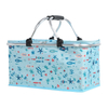 Custom Logo Foldable Picnic Cooler Basket Lunch Bag Cooler Tote Thermal Insulation Fabric for Cooler Bags