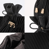 Portable Black Drawstring Cosmetic Bags PU Leather Makeup Bag Toiletries Organizer Custom Logo Make Up Holder For Traveling