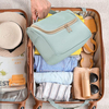 Green Travel Custom Private Label Toiletry Bag Cosmetic Makeup Bags Organizer Makeup Storage Handbag With Hanging Hook