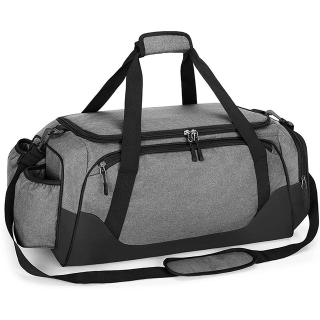 Outdoor Gray Travel Hiking Camping Waterproof Workout Sports Gym Bag Duffel Bags With Water Holder And Cooler Compartment