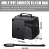 Black Durable Children School Cooler Lunch Bags Insulated Box Custom Logo Thermal Organizer With Handle