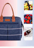 Custom Picnic Basket Shopping Travel Camping Grocery Bags Leak-Proof Insulated Folding thermal beer wine cooler basket bag wholesale