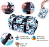 Large Women Printed Sports Utility Tote Luggage Travel Bags Duffle Portable Weekender Overnight Bag Duffel with Zipper Pouch
