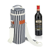 Personalized Wine Bottle Cooler Bag Canvas Carrying Tote Aluminium Foil Cooler Bag for Picnic
