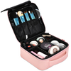 Professional Custom Large Capacity Travel Organizer Portable Storage Makeup Brushes Toiletry Box PU Leather Cosmetic Bags & Case