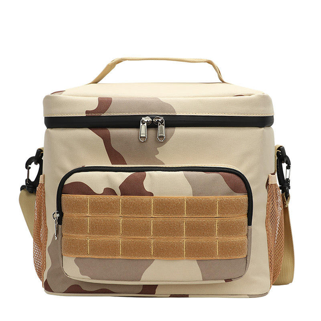 Outdoor Camouflage Insulation Bag Oxford Cloth Portable Wear Resistant 15L Convenient Lunch Cooler Bag