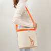 Custom Logo School Kids Office Handbag Lunch Insulation Waterproof Cotton Linen Lunch Cooler Bag