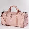 Large Waterproof Nylon Girls Sports Gym Bag Overnight Weekend Bag with Shoe Compartment Women Pink Duffle Bag Travel Custom