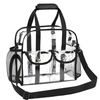 Water-resistant Clear PVC Tote Handbag Portable Blank Custom Logo Carrier Transparent Shoulder Beach Tote Bag