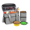 Pet Accessories Organizer Food Container Bowls Set Airline Approved Weekend Dog Travel Storage Tote Bag