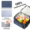 Large Capacity 18L Three Deck Insulated Lunch Bag Leakproof Reusable Lunch Box with Adjustable Strap for Outdoor Picnic Beach