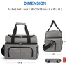 Gray Adult Custom Double Decker Food Insulation Thermal Cooler Lunch Bags Insulated Bag To Keep Food Cold