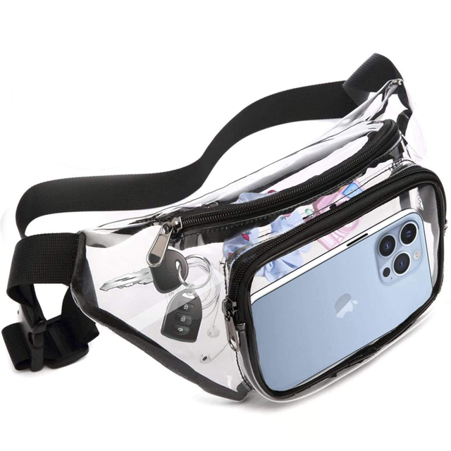 BSCI Factory PVC Fanny Pack Outdoor Sports Storage Bag Women's Customized Clean PVC Fanny Pack