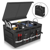 BSCI Manufacturers Wholesale Portable Large Capacity Folding Cover Tool Storage Box Car Trunk Organizer