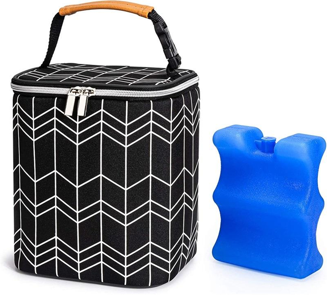 Waterproof Travel Outdoor Insulated Breastmilk Cooler Bag with Ice Pack Stylish Cooler Bag For Mummies Baby Bottle Bag