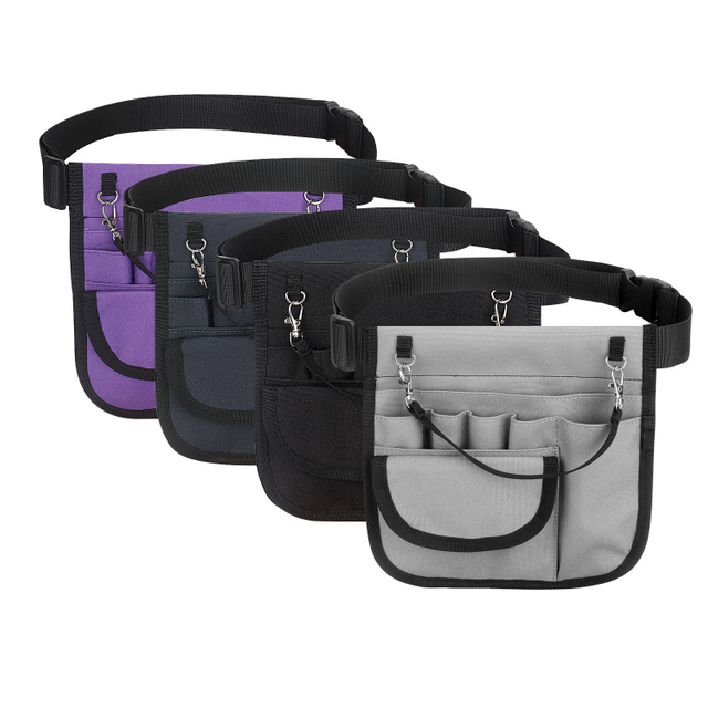 Custom Logo Polyester Medical Nurse Fanny Pack Medical Waist Bag Nursing Pouch Utility Kit Tote Portable Belt Nurse Waist Bag