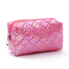 Holographic Makeup Pouch Puffer Cosmetic Make Up Pouch Free Size Light Weight Puffer Cosmetic Bag Travel Cosmetic Organizer