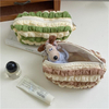 Bubble Fold Contrast Color Travel Make Up Pouch Cosmetic Small Makeup Pouch Bag Toiletry Travel Bag for Girls
