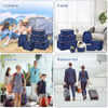 8pcs Luggage Organizers Travel Organizers Travel Cube Travel Set - 3 Cubes For Packaging - 3 Pockets - 1 Cube For Underwear