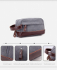 Portable Waterproof Cotton Canvas Cool Bag Dopp Kit Shaving Cosmetic Bag for Men Women
