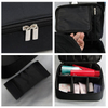 Black Traveling Large Cosmetic Bag Makeup Brush Waterproof Toiletry Organizer Bag Case