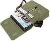 Green Vintage Canvas Satchel Messenger Bag for Men Women,Travel Shoulder Bag 13.5" Laptop Bags