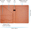 custom emboss logo travel document portfolio folder notebook binder waterproof matte faux leather portfolio