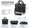 Large Space Soft Cooler Bag with Shoulder Strap Leakproof 30 Can Portable Picnic Adult Beach Lunch Cooler Bag