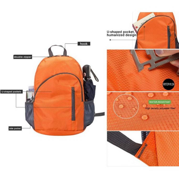 Promotional Ultralight Outdoor Traveling Camping Packable Folding Bicycle Backpack