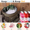 Wholesale Multi-compartment Canvas Aluminum Foil Thermal Bag Large Space Camping Cooler Tote Bags Custom Logo Insulated