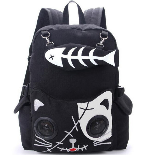 Fashionable mini backpack girl stylish school backpack with speakers