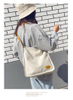 Reusable Travel Casual Custom Logo Canvas Grocery Shopping Tote Shoulder Crossbody Bag