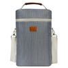 High Quality Insulated Aluminium Foil Waterproof 2 Bottle Wine Cooler Carry Bag With Shoulder Strap