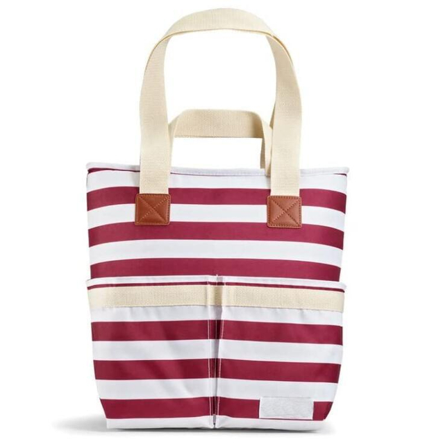 Wholesale Striped Reusable Foods Thermal Insulated Lunch Hand Bag Reasonable Price Wine Beer Tote Cooler Bag