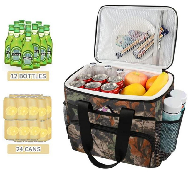 Custom Logo Leakproof Travelling Picnic Fish Cans Insulation Thermal Bag Camouflage Hunting Insulated Cooler Bag