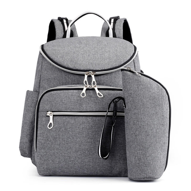 Fashion Mommy Backpack With Insulated Bottle Pouch Multipurpose Baby Products Diaper Bag Outdoor Stroller Hanging Backpack