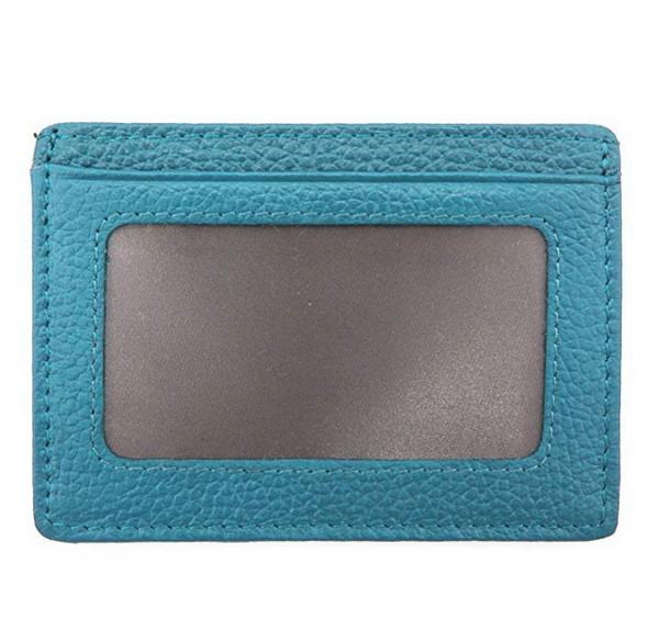 RFID Block Mini Slim Mens PU Leather Credit Card Holder Wallet With ID Card Window